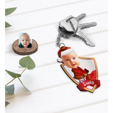 BK Kişiye Özel Isimli Bebek Karikatürlü Ahşap Anahtarlık-6