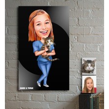 BK Kişiye Özel Evcil Dostum Karikatür Ahşap Tablo - 4