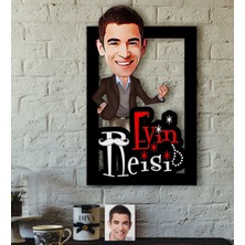 BK Kişiye Özel Evin Reisi Karikatürlü 3D Ahşap Tablo-2