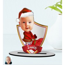 BK Kişiye Özel Isimli Bebek Karikatürlü Ahşap Biblo Model-6