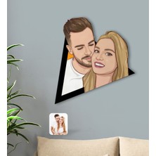 BK Kişiye Özel Çizgi Roman Karikatürlü 3D Ahşap Tablo