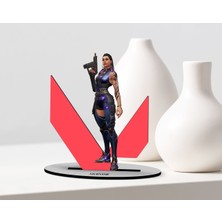 BK Kişiye Özel Isimli Valorant Reyna Tasarımlı Ahşap Biblo Model-1