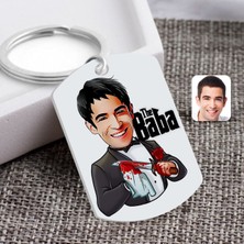 BK Kişiye Özel Godfather Baba Karikatürlü Pleksi Anahtarlık-5