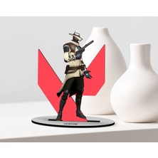 BK Kişiye Özel Isimli Valorant Cypher Tasarımlı Ahşap Biblo Model-1