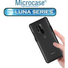 Microcase Oneplus 8 Pro Luna Serisi Köşe Korumalı Sert Rubber Kılıf - Siyah