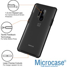 Microcase Oneplus 8 Pro Luna Serisi Köşe Korumalı Sert Rubber Kılıf - Siyah