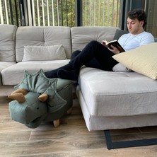 Zooturak Organizer Boynuzlu Dinazor Pantos Hayvanlı puf çocuk koltuğu