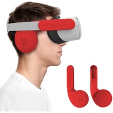 Amvr Gelişmiş Silikon Kulaklık (Oculus Quest 2 Ile Uyumlu) Kırmızı