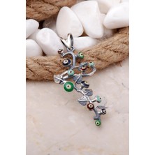 Sümer Telkari Nazar Boncuklu Dallı Gümüş Kolye Ucu 202