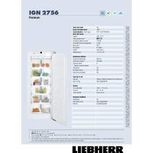 Liebherr Ign 2756 Beyaz Ankastre Derin Dondurucu