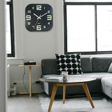 Yosicil Kare Aydınlık Duvar Saati 12 Inç Ahşap (Yurt Dışından)