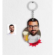 BK Kişiye Özel Şerefe Karikatür Anahtarlık - 1