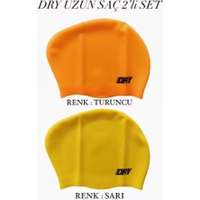 Dry Uzun Saç Silikon Bone 2'li Set ( Turuncu - Sarı )