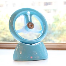 Yuekeda Şarj Edilebilir Masaüstü Mini USB Fan - Mavi (Yurt Dışından)