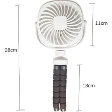 Yuekeda Mini Fan 1200MAH - Beyaz (Yurt Dışından)