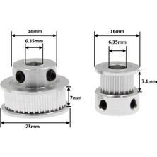 Sunflowerr Takım Gt2 Triger Kayışı Avara Kasnağı Alüminyum Senkron Tekerlek Kiti 3D Yazıcı Cnc Mekanik Sürücü Için (Yurt Dışından)