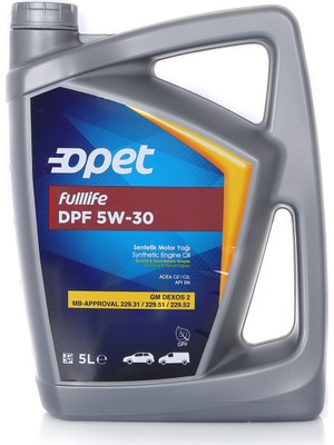 Opet Fulllife Dpf 5W-30 Sentetik 5 Litre Motor Yağı (Üretim Yılı: 2024)