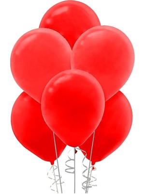 Hknys 40 Adet Kırmızı Renk  Balon-Pastel- Pastel  Balon-Dogum Günü Parti Balonları