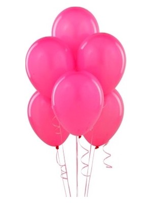 Hknys 20 Adet Metalik Sedefli Fuşya (Ruby)  Balon, Helyumla Uçan-Dogum Günü-Parti-Kaliteli Balon