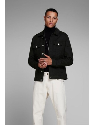 Jack & Jones Erkek Siyah Jean Kot Ceket - 12136319