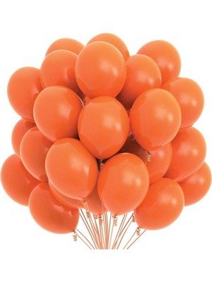12 Adet Turuncu  Renk  Balon-Pastel- Pastel  Balon-Dogum Günü Parti Balonları