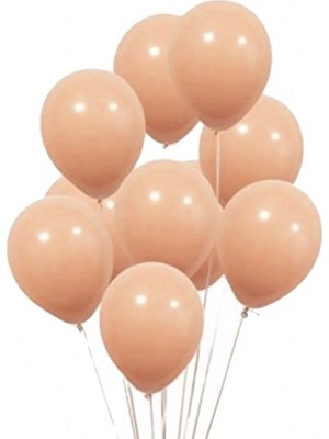 75 Adet Makaron Soft Somon Renk Balon-+ Balon Zinciri Balon Bandı Hediye