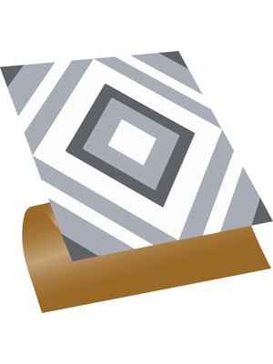 Tink Kendinden Yapışkanlı Geometrik 04 Desenli Pvc Karo 30X30 cm (4 Adet) 0,36 M2
