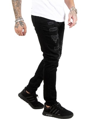 Deepsea Yırtıklı Slim Fit Likralı Erkek Kot Pantolon 2205126