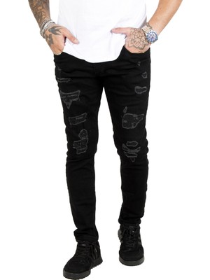 Deepsea Yırtıklı Slim Fit Likralı Erkek Kot Pantolon 2205126