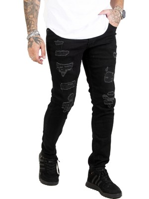 Deepsea Yırtıklı Slim Fit Likralı Erkek Kot Pantolon 2205126