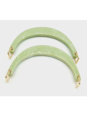 Angel Çanta Aksesuar Halkalı Yeşil Renk Mermer Desen Akrilik Çanta Sapı