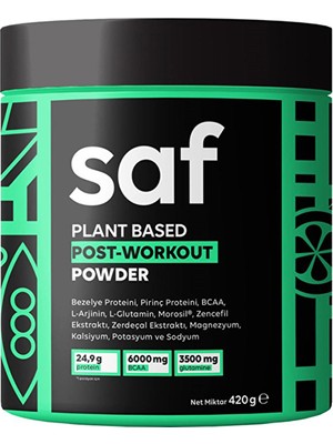 Saf Nutrition Saf Athletics Post-Workout Mix 420 gr Vegan Amino Asit İçeren Toz Spor Gıdası