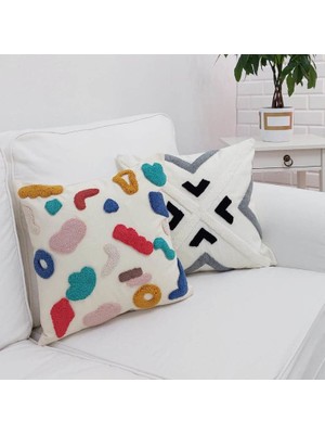 Körfez Kırlent Punch El Işçiliği Kırlent Kılıfı 2'li Kombin