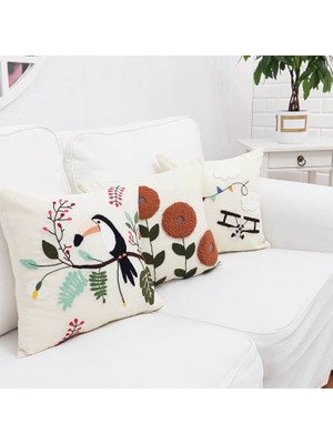 Körfez Kırlent Punch El Işçiliği Kırlent Kılıfı 3'lü Kombin