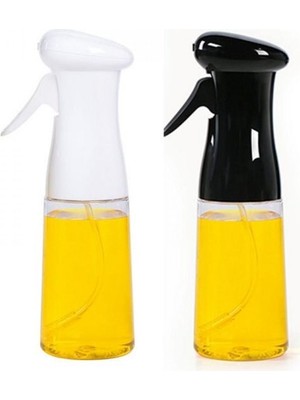 2 Adet Cam Sprey Yağdanlık Air Fryer Için Yardımcı Yağlık Mist Püskürtücü 2 Adet Siyah-Beyaz