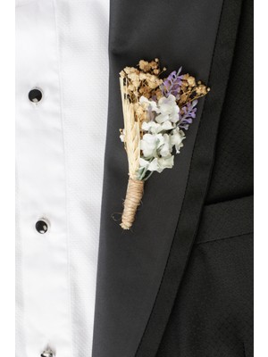 ALTINYILDIZ CLASSICS Erkek Beyaz-bej Yaka Çiçeği