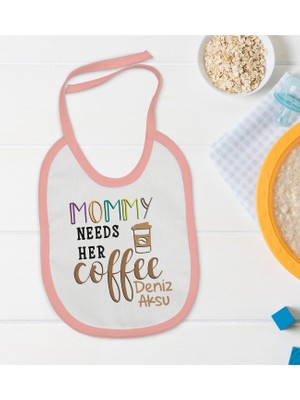 Bk Kids Kişiye Özel Pembe Bebek Mama Önlüğü - Model 53