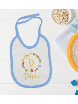 Bk Kids Kişiye Özel Mavi Bebek Mama Önlüğü - Model 132