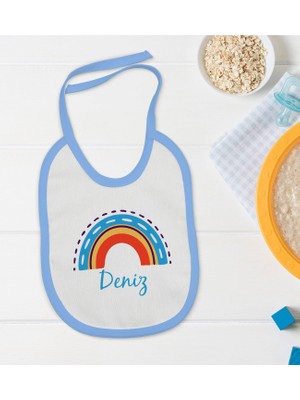 Bk Kids Kişiye Özel Mavi Bebek Mama Önlüğü - Model 108