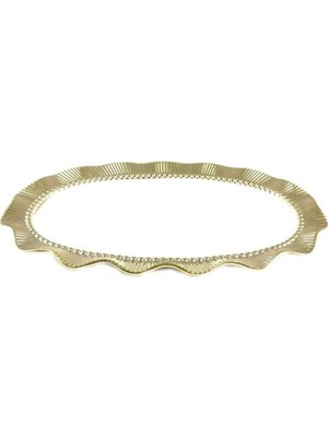 Roy King Golda 31 cm Oval Servis Tabağı Gold - YF204