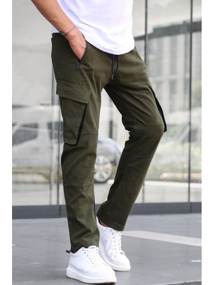 Madmext Haki Kargo Cep Jogger Pantolon 5791