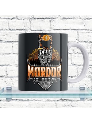 Remonz Lotr Yüzüklerin Efendisi Mordor Baskılı %100 Porselen Kupa