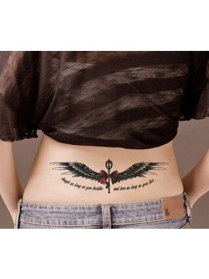 BP Tattoo Wings Kadın Geçici Bel Dövmesi