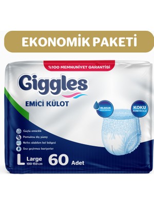 Giggles Yetişkin Emici Külot Large 30'lu 2 Paket 60 Adet