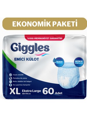 Giggles Yetişkin Emici Külot Ekstra Large 30'lu 2 Paket 60 Adet