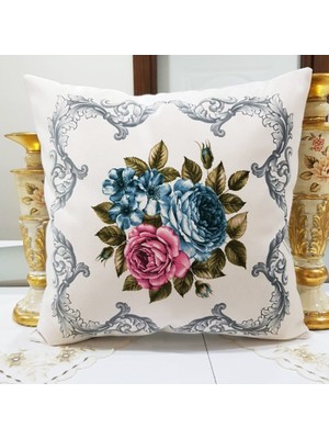 Körfez Kırlent Çiçek Bahçesi Baskılı Kırlent Kılıfı 43X43CM