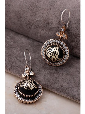 Sümer Telkari Osmanlı Tuğralı Elişi Gümüş Küpe 115