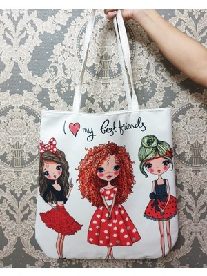 Körfez Kırlent Anime Baskılı Kumaş Heybe Çanta