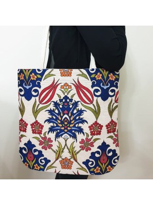 Körfez Kırlent Anadolu Desen Goblen Dokuma Kumaş Heybe Çanta