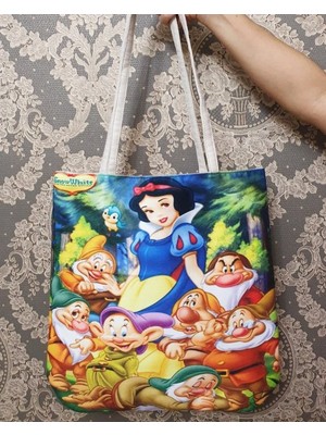 Körfez Kırlent Pamuk Prenses Baskılı Kumaş Heybe Çanta